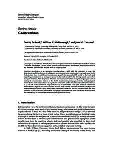 Hindawi Publishing Corporation Advances in High Energy Physics Volume 2012, Article ID, 34 pages doi:Review Article