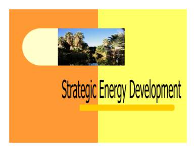 STRATEGIC ENERGY PLAN  DEVELOPMENT