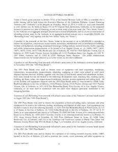 NOTICE OF PUBLIC HEARING Notice is hereby given pursuant to Section 147(f) of the Internal Revenue Code of 1986, as amended, that a public hearing will be held before the Executive Director of the California Pollution Co