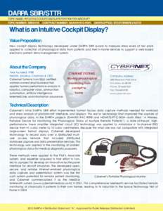 DARPA SBIR/STTR  TOPIC NAME: INTUITIVE COCKPIT DISPLAYS FOR FIGHTER AIRCRAFT topic number: SB89-018  contract number: DAAH01-91-C-R041