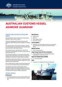 Australian Customs Vessel - Ashmore Guardian