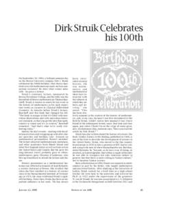 struik.qxp[removed]:03 PM Page 43  Dirk Struik Celebrates his 100th  On September 30, 1994, a brilliant autumn day