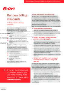 For Small and Medium Enterprises (SMEs) including Micro-Business customers  Our new billing standards for SME and Micro-Business customers