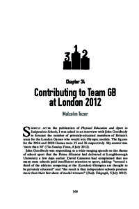 Chapter 34  Contributing to Team GB at London 2012 Malcolm Tozer