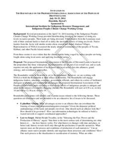 Indigenous peoples of the Americas / Indigenous rights / Indigenous Peoples Climate Change Assessment Initiative / Americas / Indigenous peoples by geographic regions / Declaration on the Rights of Indigenous Peoples