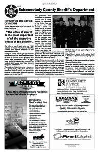 Legislative Gazette Special Report Prepared by: Schenectady County Sheriff’s Department HISTORY OF THE OFFICE OF SHERIFF