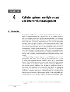 CHAPTER  4 Cellular systems: multiple access and interference management