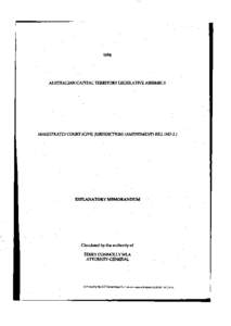 1994  AUSTRALIAN CAPITAL TERRITORY LEGISLATIVE ASSEMBLY MAGISTRATES COURT (CIVIL JURISDICTION) (AMENDMENT) BILL (NO 2)