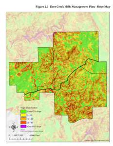 Figure 2.7 Deer Creek Hills Management Plan: Slope Map  Slope Classification Under 5% slope[removed]