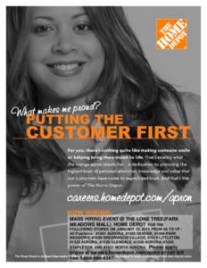 MASS HIRING EVENT @ THE LONE TREE(PARK MEADOWS MALL) HOME DEPOT FOR THE FOLLOWING STORES ON JANUARY 16, 2015 FROM 9A TO 1P : All Positions- #1501 AURORA, #1505 DENVER, #1508 PARK MEADOWS, #1509 GREENWOOD VILLAGE, #1519 L