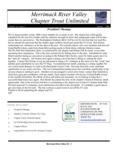 Merrimack River Valley Chapter Trout Unlimited Volume xvii Issue 5 January