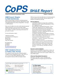 CoPS Newsletter (Vol. 1 No. 1)