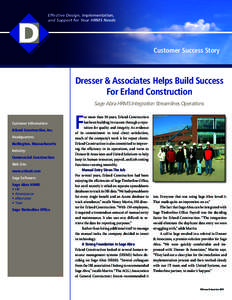 Effective Design, Implementation, and Support for Your HRMS Needs Customer Success Story  Dresser & Associates Helps Build Success