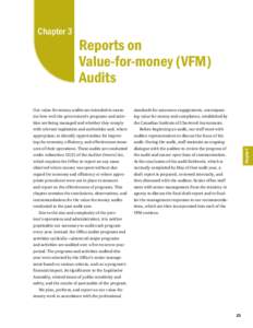 2005 Annual Report of the Office of the Auditor General of Ontario: Chapter 3: Reports on Value-for-money (VFM) Audits