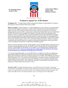 Cultural studies / Advisory Council on Historic Preservation / Humanities / Conservation in the United States / Cultural heritage / Cultural resources management / National Park Service / Robert Stanton / State Historic Preservation Office / Historic preservation / Culture / National Register of Historic Places