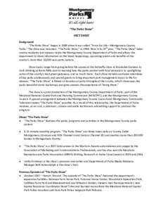 Microsoft Word - The Parks Show Fact Sheet