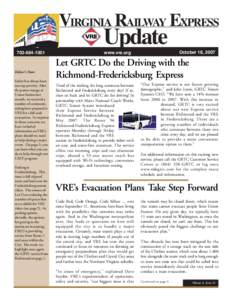 VIRGINIA RAILWAY EXPRESS  Update[removed]