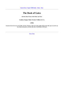 Sacred Texts Egypt EHH Index Index Next  The Book of Gates with the Short Form of the Book Am-Tuat  London; Kegan, Paul, Trench, Trübner & Co.