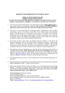 Sierra Leone / Water supply / Africa / Earth / International relations / Water supply and sanitation in Sub-Saharan Africa / Outline of Sierra Leone / Millennium Development Goals / Economic Community of West African States / Republics