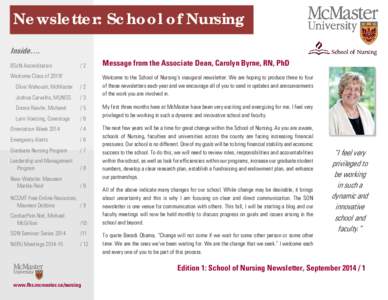     Newsletter: School of Nursing