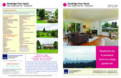 Woodridge View Classic 1811 125th Ave SE • $750,000 Woodridge View Classic 1811 125th Ave SE • $750,000