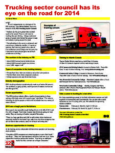Trucking sector council has its eye on the road for 2014 by Gloria Welton “T
