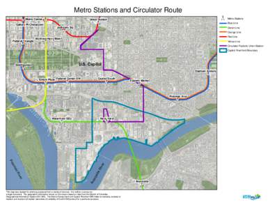 M Â Metro Stations and Circulator Route M Metro Center Â M