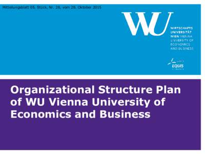Organisationsplan der Wirtschaftsuniversität Wien