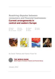 Resolving disputes between consumers and financial businesses: Current arrangements in central and eastern Europe  Bulgaria  Croatia