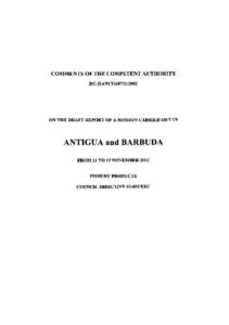 COMMENTS OF THE COMPETENT AUTHORITY DG (SANCO[removed]ON THE DRAFT REPORT OF A MISSION CARRIED OUT IN  FROM 11 TO 15 NOVEMBER 2002