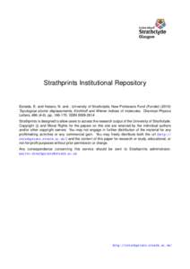 Strathprints Institutional Repository  Estrada, E. and Hatano, N. and , University of Strathclyde, New Professors Fund (Funder[removed]Topological atomic displacements, Kirchhoff and Wiener indices of molecules. Chemical