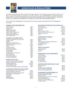 CONEXPO-CON/AGG 2005 SHOW RULES & REGULATIONS