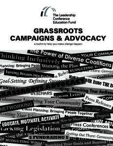 GRASSROOTS CAMPAIGNS & ADVOCACY Thinking  a toolkit to help you make change happen