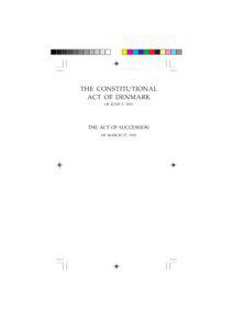 THE CONSTITUTIONAL ACT OF DENMARK OF JUNE 5, 1953