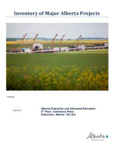Inventory of Major Alberta Projects  Pipelines June 2012