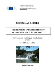 EUROPEAN COMMISSION DIRECTORATE-GENERAL FOR ENERGY DIRECTORATE D - Nuclear Safety and Fuel Cycle Radiation protection  TECHNICAL REPORT