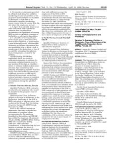 Federal Register / Vol. 71, No[removed]Wednesday, April 19, [removed]Notices  cchase on PROD1PC60 with NOTICES b. Documents or statements provided by affidavit indicating that radiation