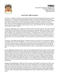 FMHA FORT MILES HISTORICAL ASSOCIATION 120 WILD RABBIT RUN LEWES, DE[removed]0753