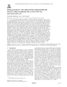 Chlorofluorocarbons / Halomethanes / Greenhouse gases / Ozone depletion / Dichlorodifluoromethane / Trichlorofluoromethane / Montreal Protocol / Sulfur hexafluoride / 1 / 1 / 2-Trichloro-1 / 2 / 2-trifluoroethane / Chemistry / Environment / Refrigerants