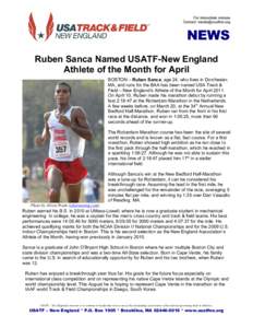 USA Track & Field New England Athlete of the Month