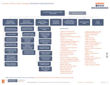 University of Illinois at Urbana-Champaign Administrative Organizational Chart  Vice Chancellor for Academic Affairs and Provost  Vice Provost,