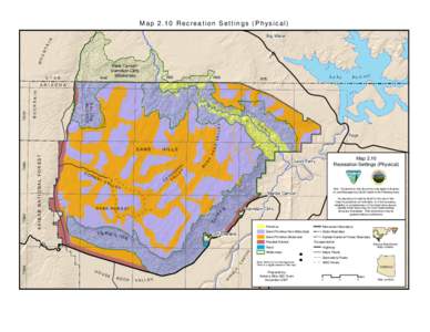 Map 2.10 Recreation Settings (Physical) Big Water MO UN TA IN