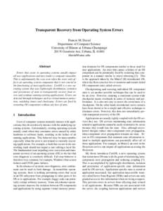 Kernel / Microkernel / L4 microkernel family / Operating system / Integrity / Server / MINIX 3 / Application checkpointing / Embedded system / Computer architecture / Computing / System software