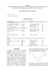 Authors: Jean-Christophe LOISON (Université de Bordeaux, France), Pascal HONVAULT (Université de Franche-Comté, France), Jürgen TROE (University of Göttingen, Germany), Ian Sims (Université de Rennes, France) -