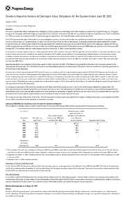 Quarterly Report to Holders of Contingent Value Obligations for the Quarter Ended June 30, 2012 August 15, 2012 To Holders of Contingent Value Obligations: Overview There are currently 98.6 million Contingent Value Oblig