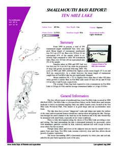 SMALLMOUTH BASS REPORT: TEN MILE LAKE Co-ordinates 44º 10’ N 65º 51’ W Surface Area: