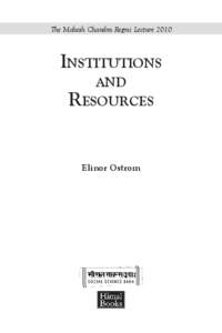 Elinor Ostrom / Common-pool resource / The commons / Tragedy of the commons / Overfishing / Water right / Market failure / Science / Economics