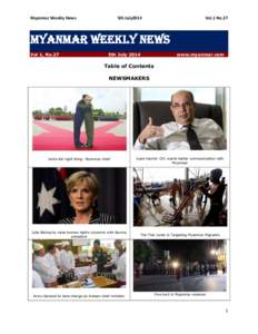 Myanmar Weekly News  5th July2014 Vol.1 No.27