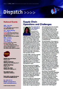 Issue 4.3 APRIL[removed]Published by the Logistics Association of Australia Ltd Dispatch National Events