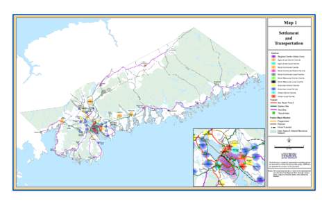 Map 1 Settlement and Transportation Up p er Mu sq uo d ob o it